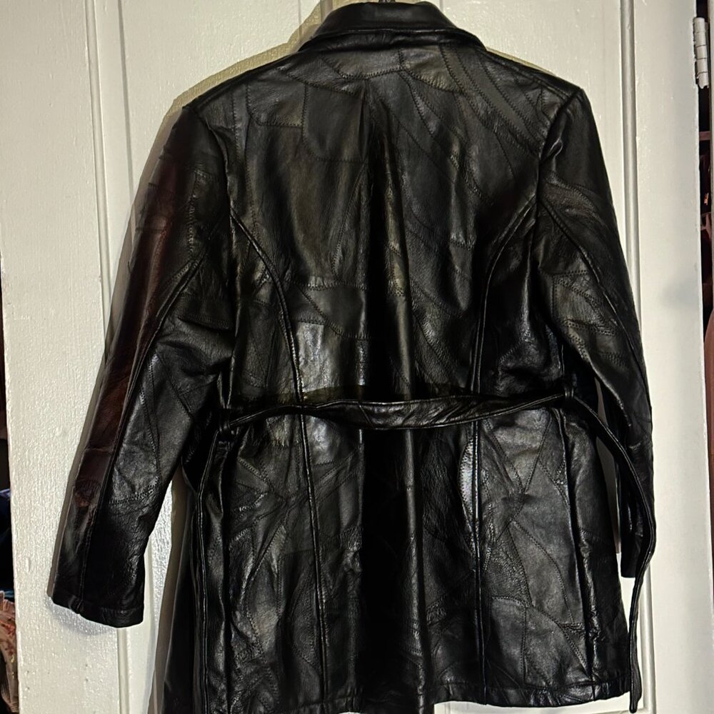 Vintage Patchwork Leather Jacket - image 5